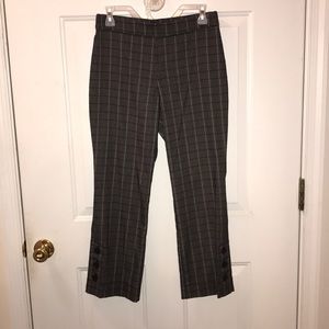 Vera wang Black/grey plaid pants